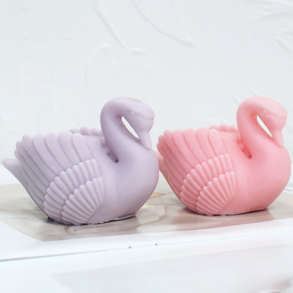 Resin Art Wedding Gift - Cygnus แม่พิมพ์ซิลิโคนรูปหงส์ขาวทำจากยางเรซินสบู่รูปนกสำหรับตกแต่งเค้กแต่งงานช็อกโกแลตเป็นของขวัญ