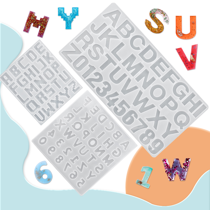 ตัวอักษรอีพ็อกซี่เรซินชุดแม่พิ - Resin Art Alphabet บทวิจารณ์และราคา