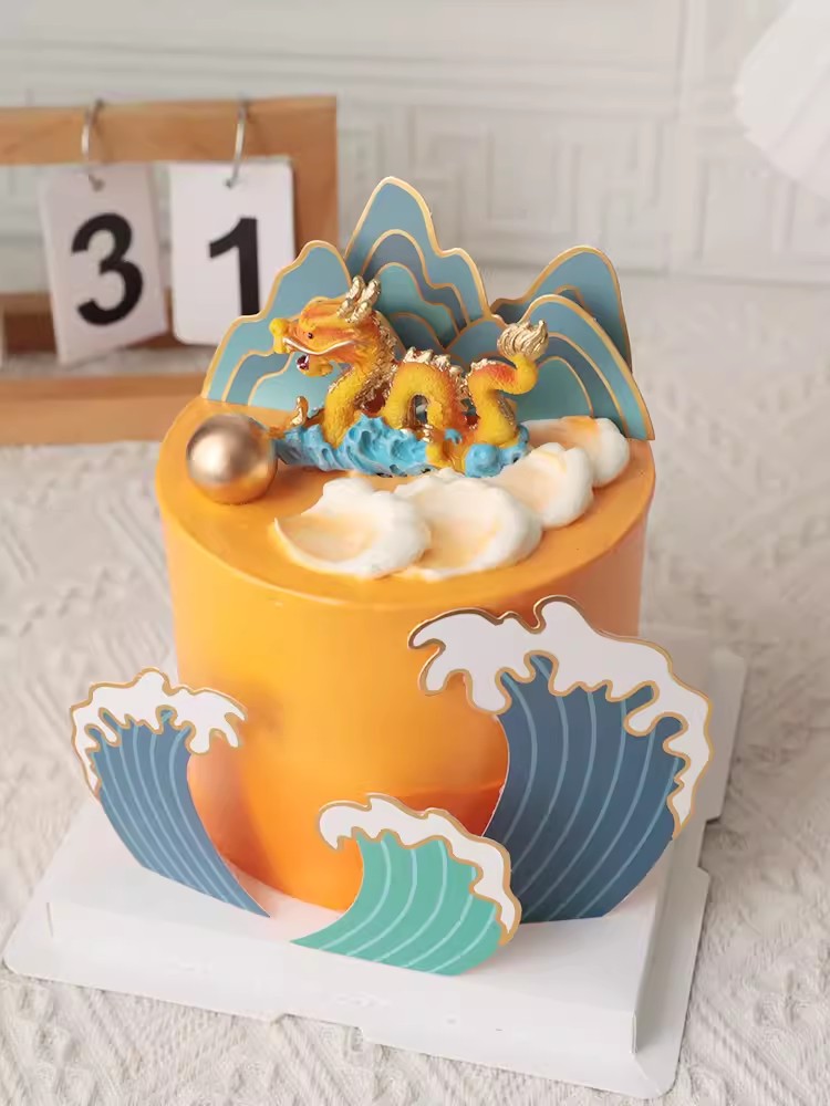 ที่ตกแต่งหน้าเค้กรูปมังกรและนก - Resin Art Alphabet บทวิจารณ์และราคา