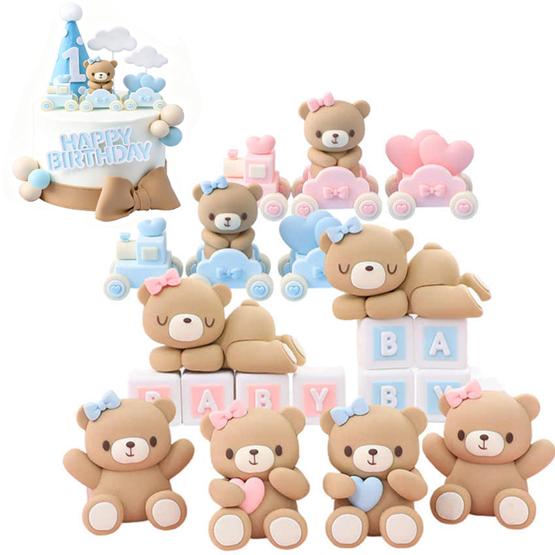 ตุ๊กตาหมีสีชมพูฟ้า 3 มิติ สำหร - Resin Art Baby บทวิจารณ์และราคา