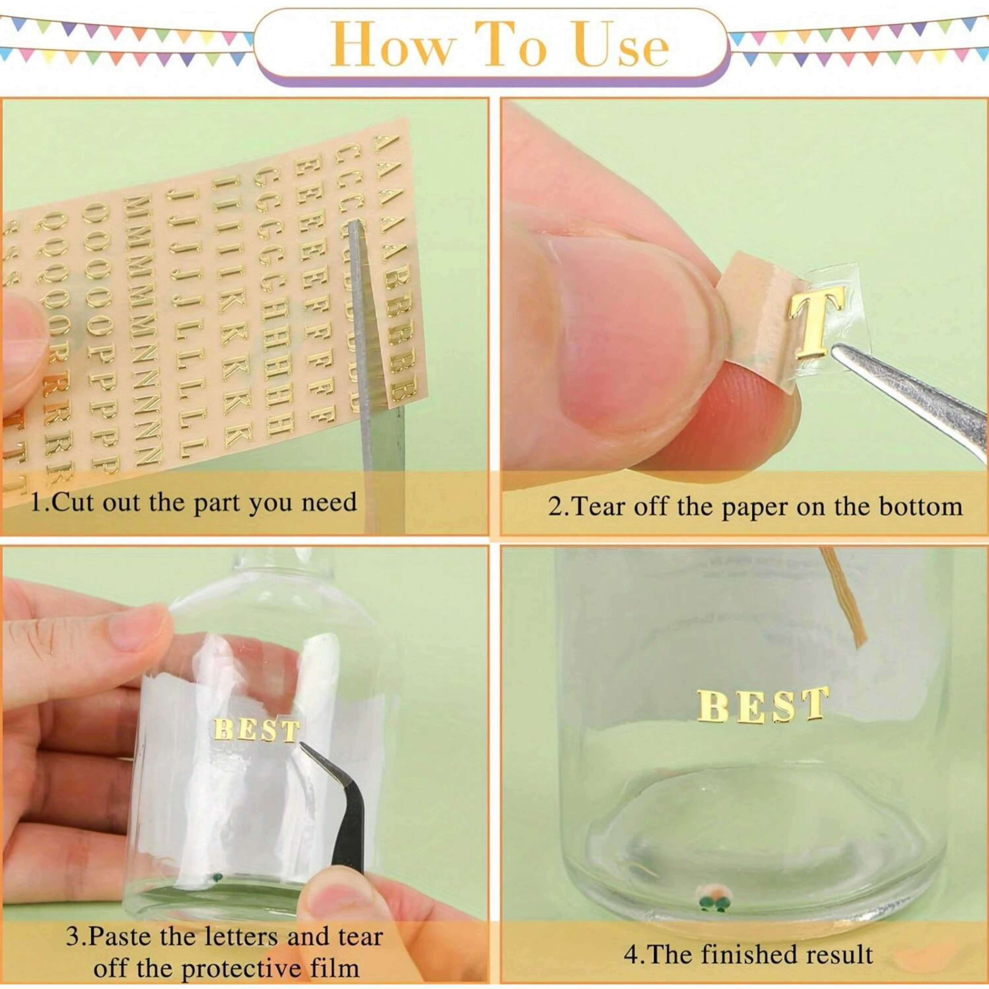 สติกเกอร์เรซินตัวอักษร 12 ตัว, - Resin Art Alphabet บทวิจารณ์และราคา