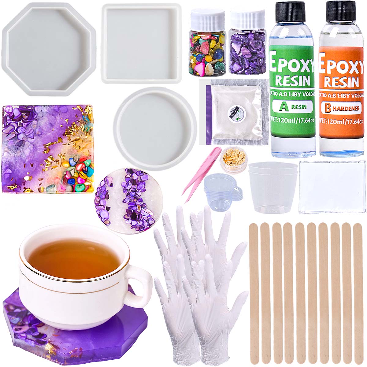 ชุดทำที่รองแก้วเรซิ่นอีพ็อกซี่ - Resin Art Equipment บทวิจารณ์และราคา